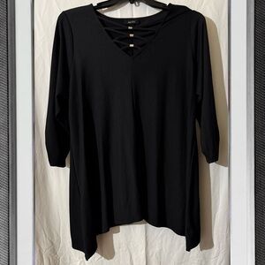 Alyx Black Top with Silver Accents